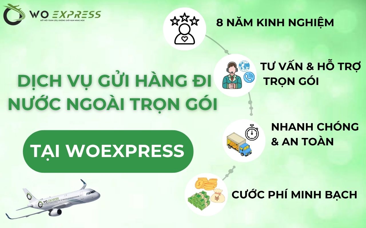 Dịch vụ gửi hàng đi nước ngoài trọn gói tại WoExpress