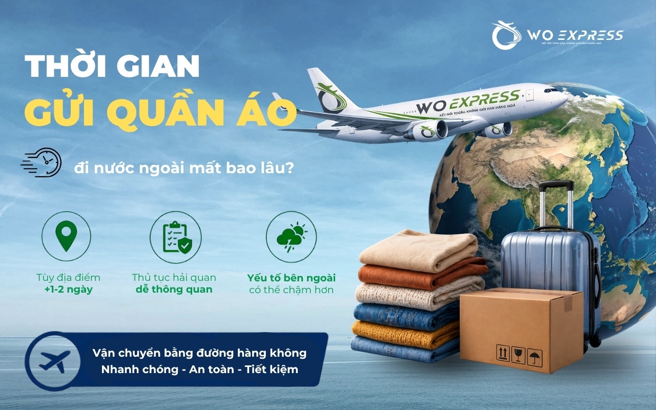 Dịch vụ gửi quần áo đi nước ngoài giá rẻ, 3-5 ngày nhận hàng 3 Thời gian gửi quần áo đi nước ngoài