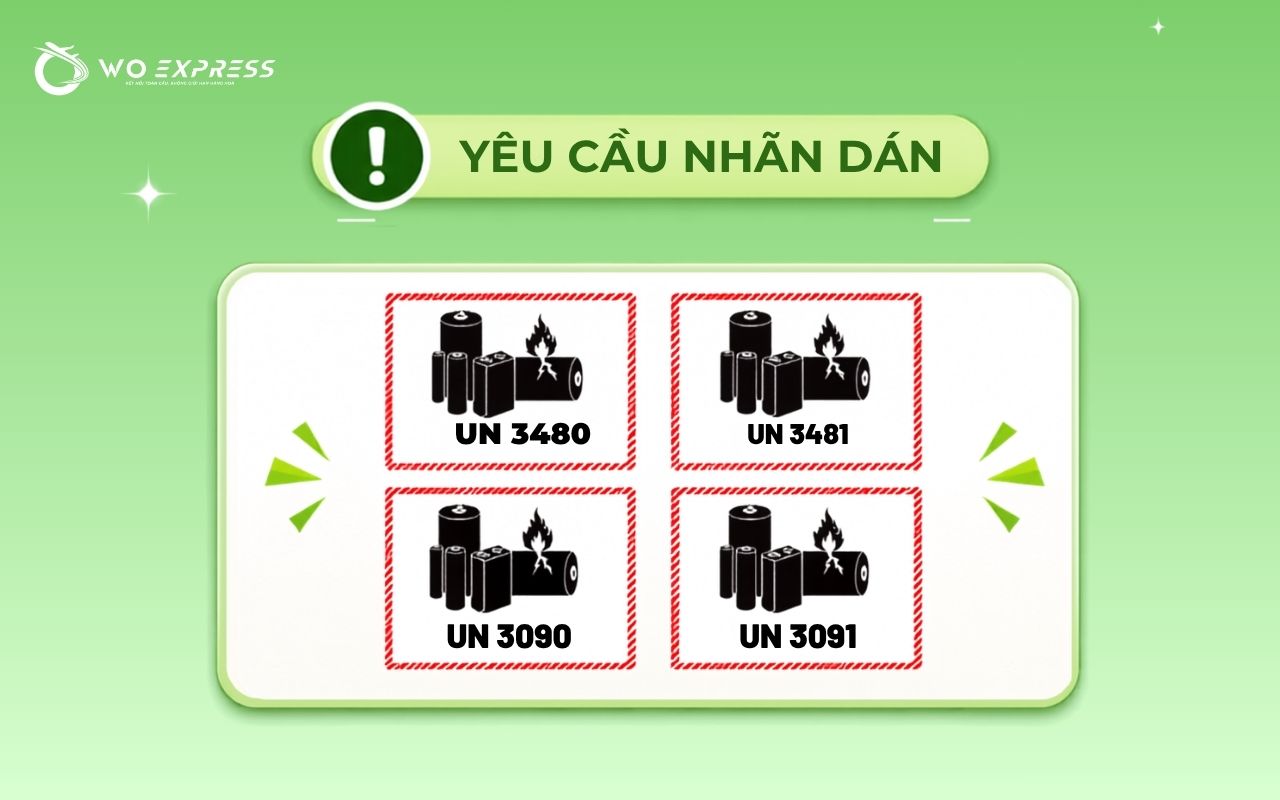 Gửi hàng có pin đi nước ngoài được không? 9 Yêu cầu về nhãn dán khi vận chuyển pin
