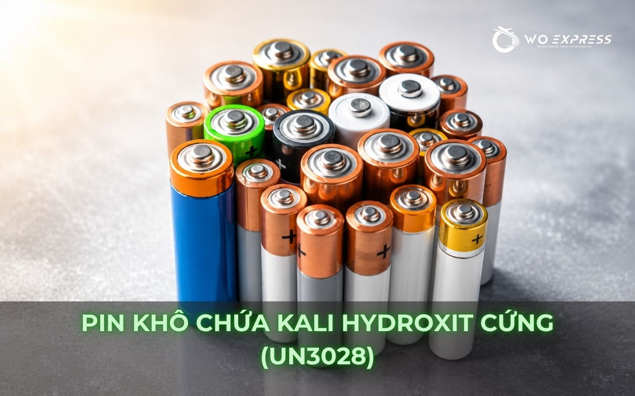 Gửi hàng có pin đi nước ngoài được không? 3 Pin khô chứa Kali Hydroxit cứng (UN3028)