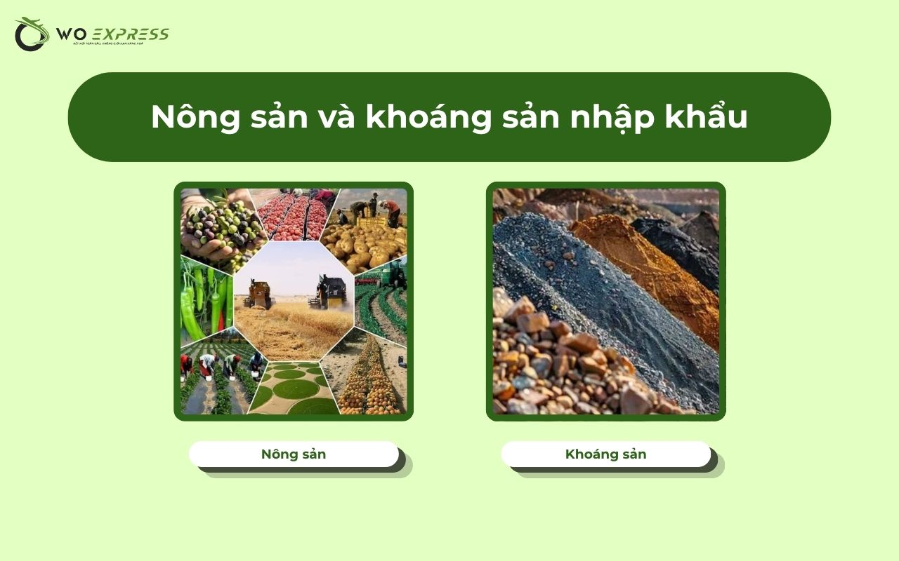 Các mặt hàng chịu thuế nhập khẩu mới nhất và cách xác định 2026 8 Nông sản và khoáng sản nhập khẩu