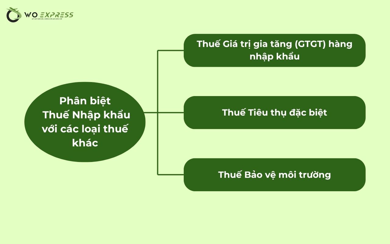 Các mặt hàng chịu thuế nhập khẩu mới nhất và cách xác định 2026 3 Phân biệt thuế nhập khẩu với các loại thuế khác
