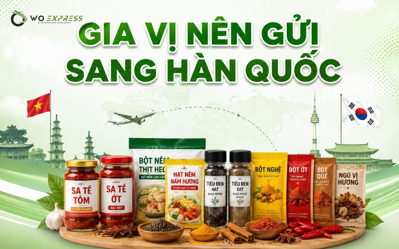 Gửi gia vị Việt sang Hàn Quốc giá rẻ, bay thẳng 2–5 ngày 3 Gia vị nên gửi sang Hàn Quốc
