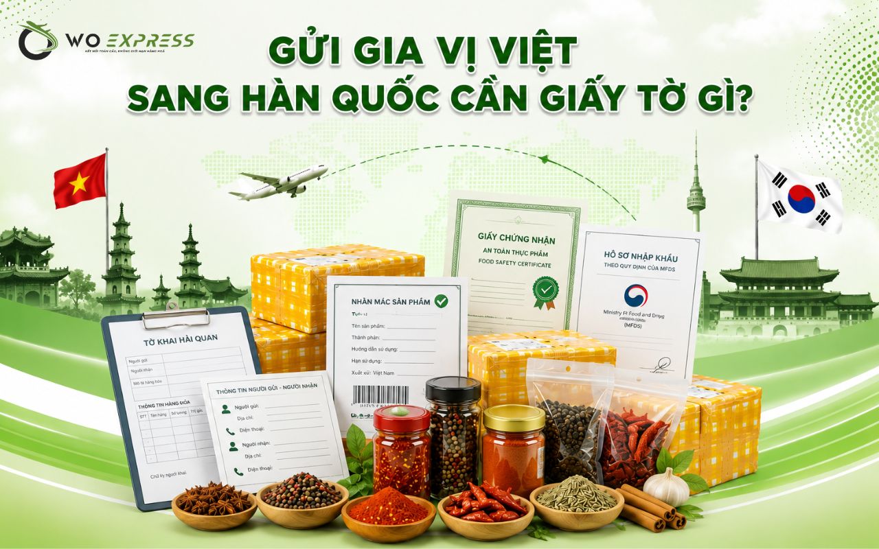 Gửi gia vị Việt sang Hàn Quốc giá rẻ, bay thẳng 2–5 ngày 7 Gửi gia vị Việt sang Hàn Quốc cần giấy tờ gì?