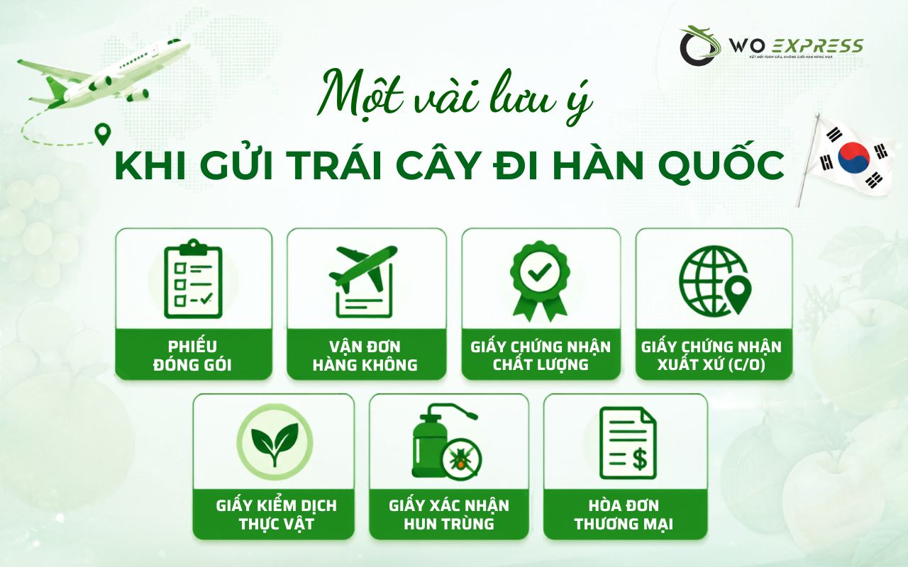 Dịch vụ gửi trái cây đi Hàn giá rẻ, nhanh chóng 6 Một vài lưu ý khi gửi trái cây đi Hàn Quốc