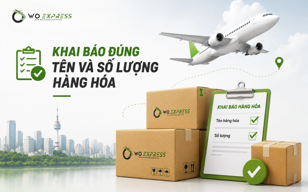 Khai báo đúng tên và số lượng hàng hóa