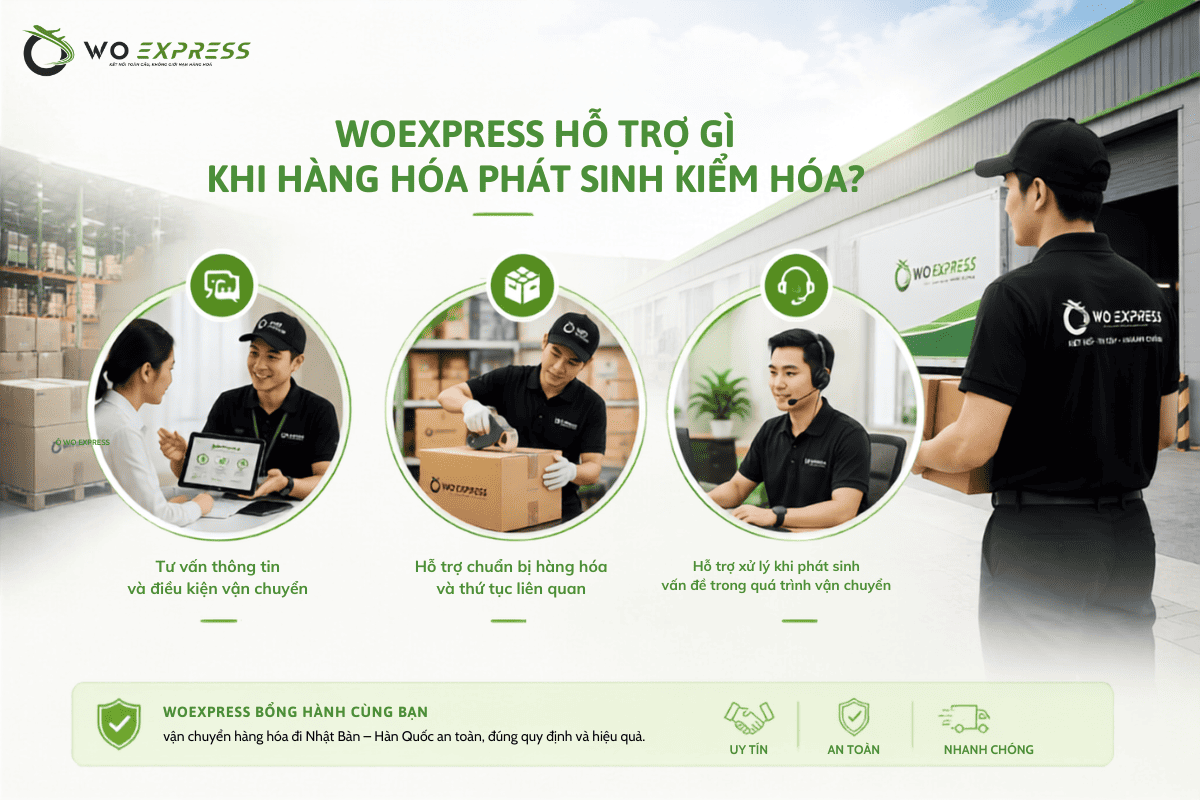 WoExpress hỗ trợ gì khi hàng hóa phát sinh kiểm hóa?