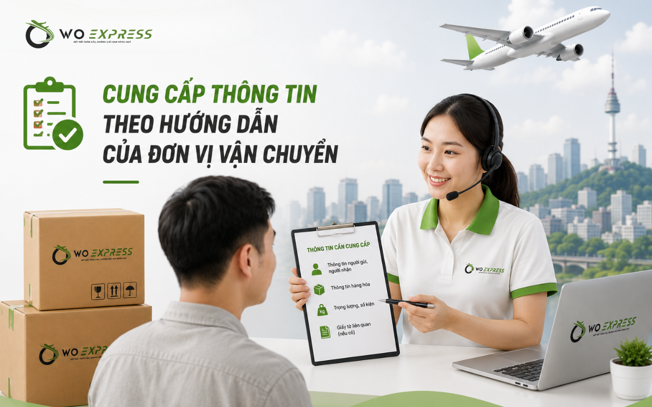 Vận đơn chính danh là gì? 5 lưu ý khi gửi hàng sang Hàn Quốc 14 Cung cấp thông tin theo hướng dẫn của đơn vị vận chuyển