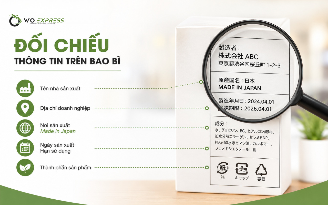 Đối chiếu thông tin trên bao bì