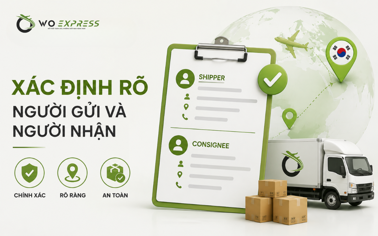 Vận đơn chính danh là gì? 5 lưu ý khi gửi hàng sang Hàn Quốc 3 Xác định rõ người gửi và người nhận