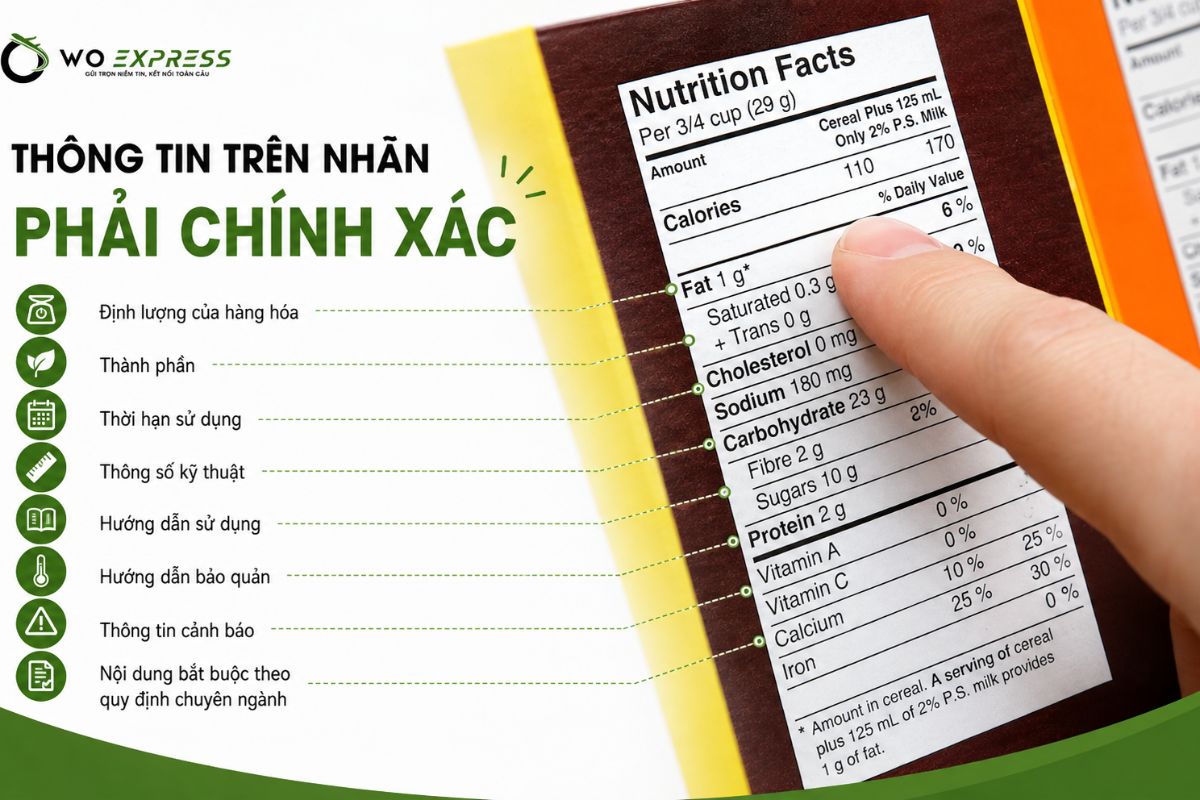 Nhãn mác hàng hóa nhập khẩu: quy định & nội dung bắt buộc 4 Thông tin trên nhãn phải chính xác và không gây hiểu nhầm