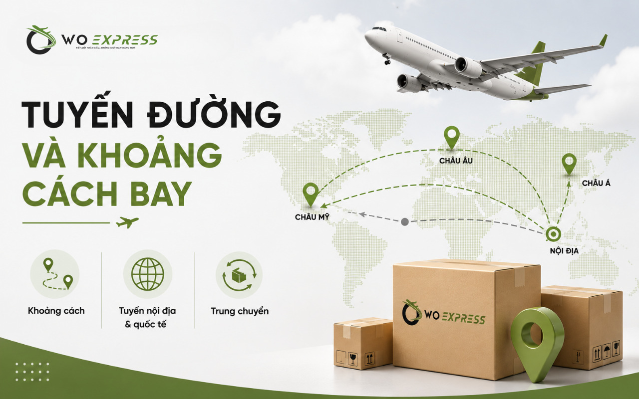 Cách tính cước vận tải đường hàng không chuẩn nhất 5 Tuyến đường và khoảng cách bay