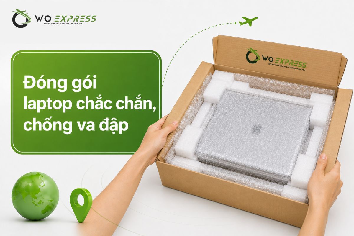 Cách gửi Laptop đi nước ngoài đảm bảo an toàn 100% 7 Đóng gói laptop chắc chắn, chống va đập