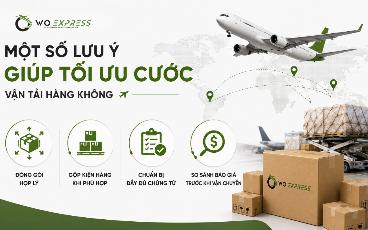 Cách tính cước vận tải đường hàng không chuẩn nhất 9 Một số lưu ý giúp tối ưu cước vận tải hàng không