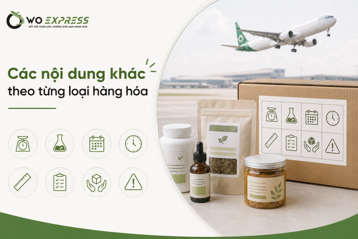 Nhãn mác hàng hóa nhập khẩu: quy định & nội dung bắt buộc 9 Các nội dung khác theo từng loại hàng hóa