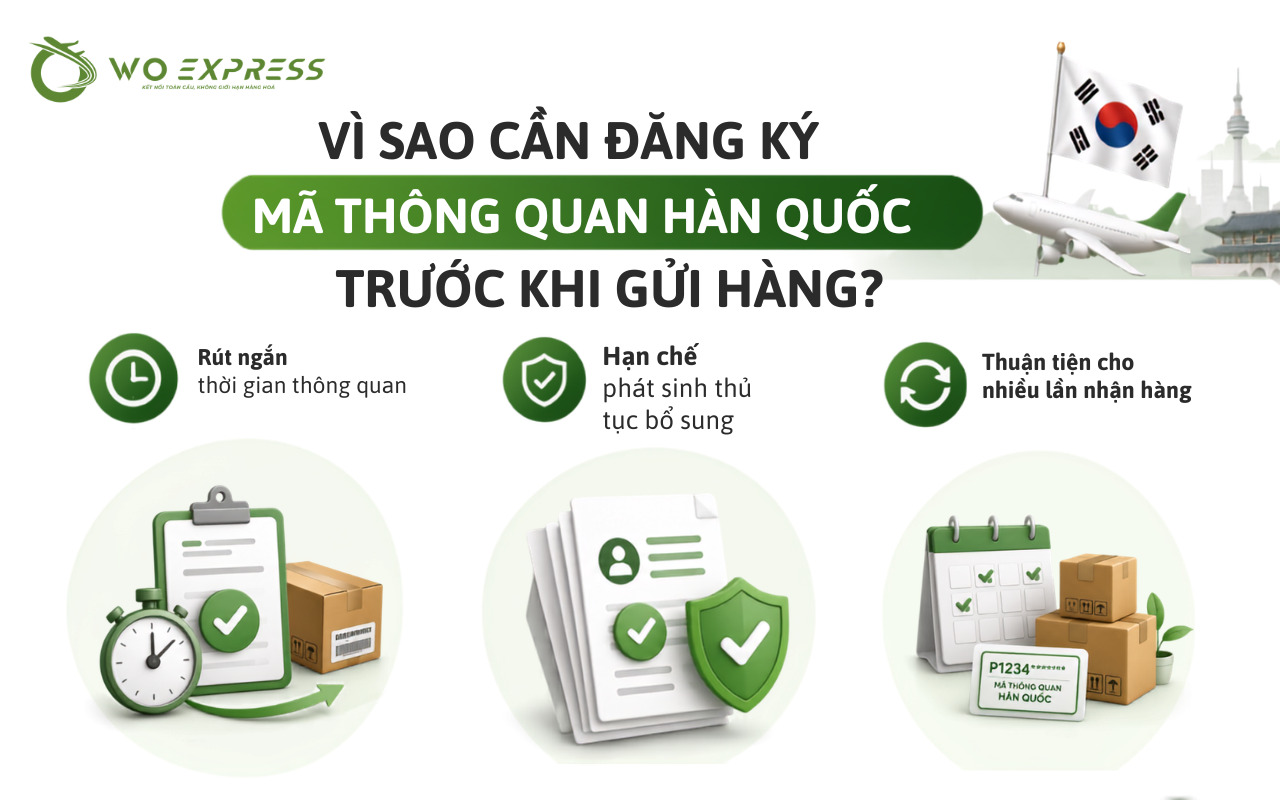 Vì sao cần đăng ký mã thông quan Hàn Quốc trước khi gửi hàng?