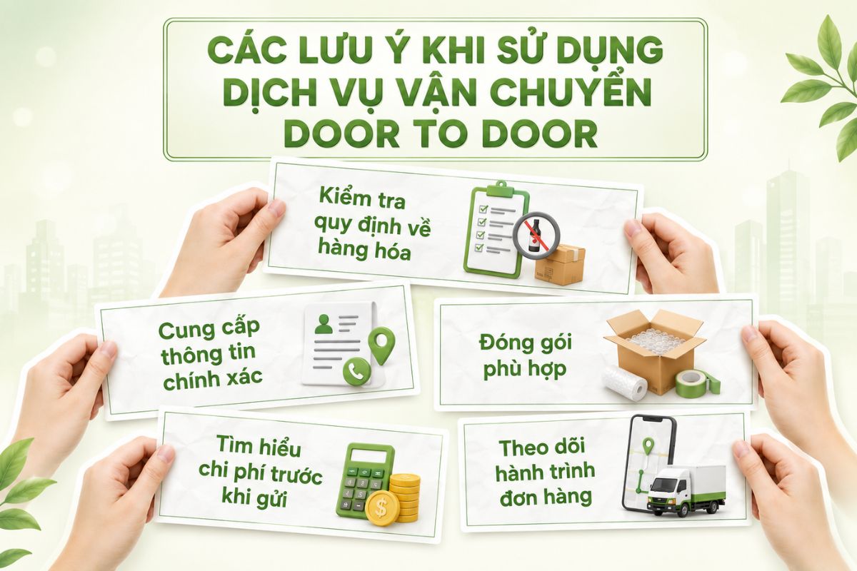 Vận chuyển door to door là gì? Quy trình và các lưu ý cần biết 5 Các lưu ý khi sử dụng dịch vụ vận chuyển door to door