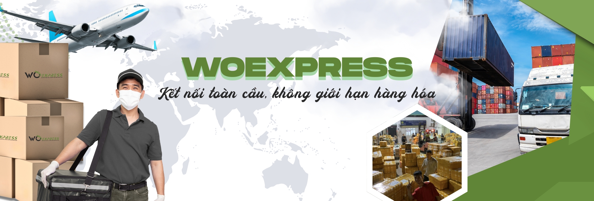 Kết nối toàn cầu, vận chuyển quốc tế