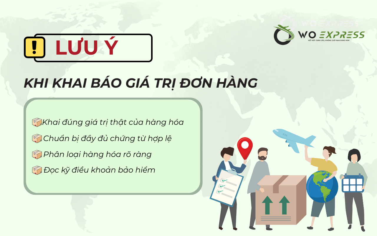 Lưu ý khi khai báo giá trị bảo hiểm hàng hóa