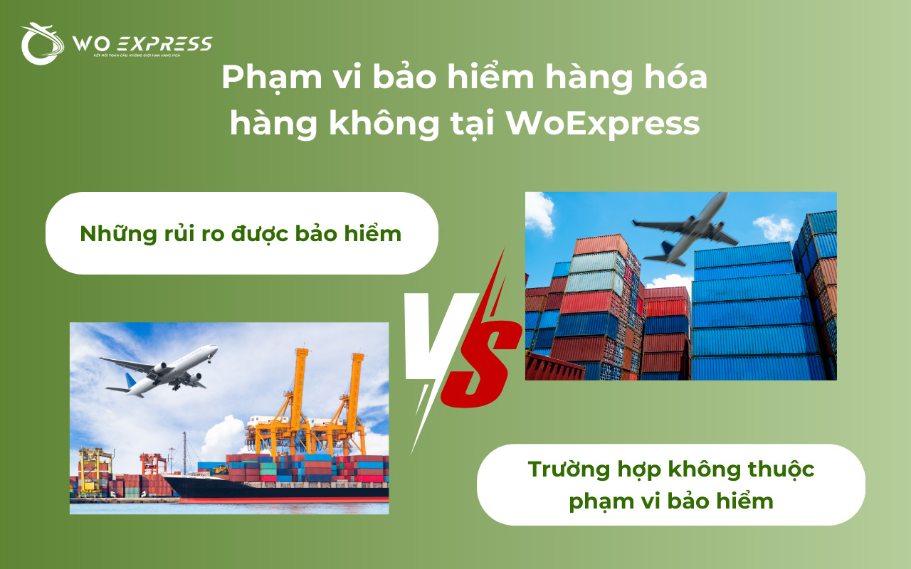 Bảo hiểm hàng hóa hàng không: Thông tin quan trọng cần nắm 7 Phạm vi bảo hiểm hàng hóa hàng không tại WoExpress