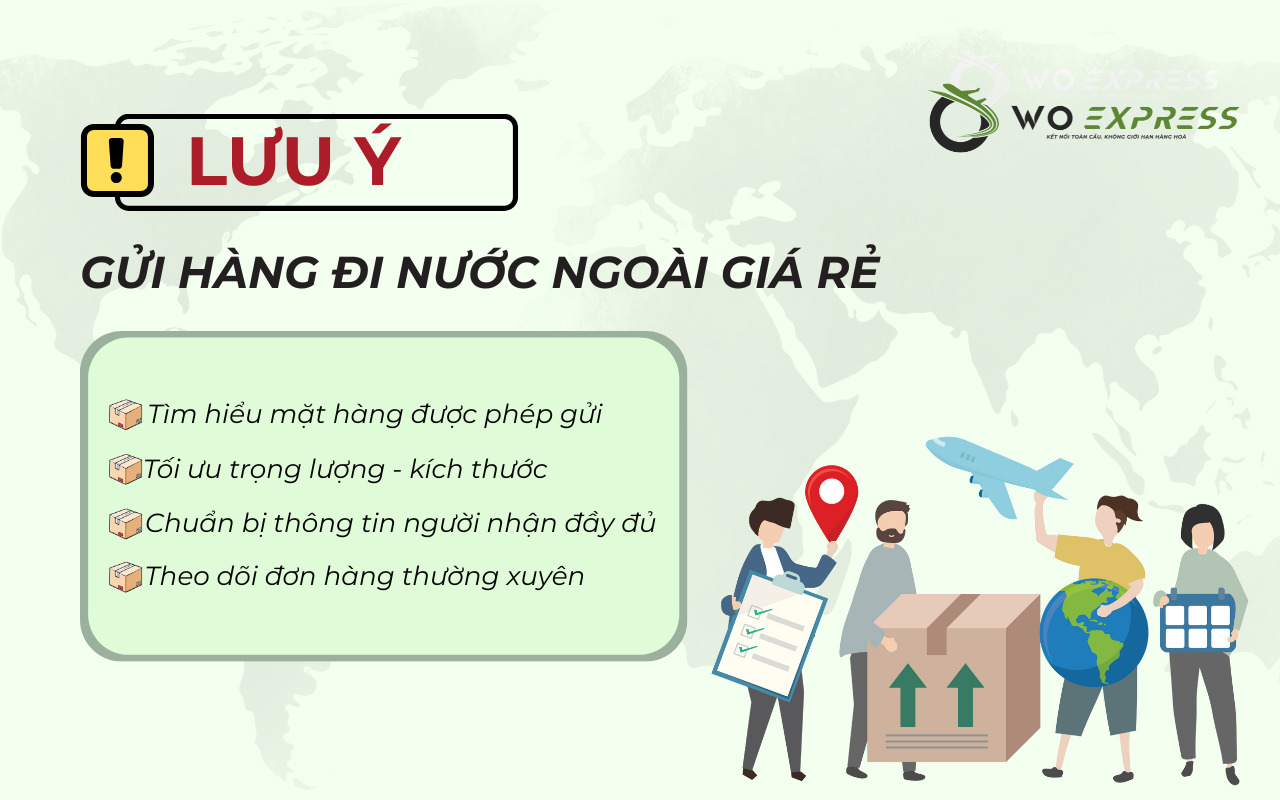 Các lưu ý quan trọng khi gửi hàng đi nước ngoài