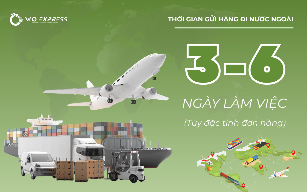 Gửi hàng đi nước ngoài tại đà nẵng giá rẻ, trọn gói 7 Thời gian gửi hàng đi nước ngoài từ Đà Nẵng