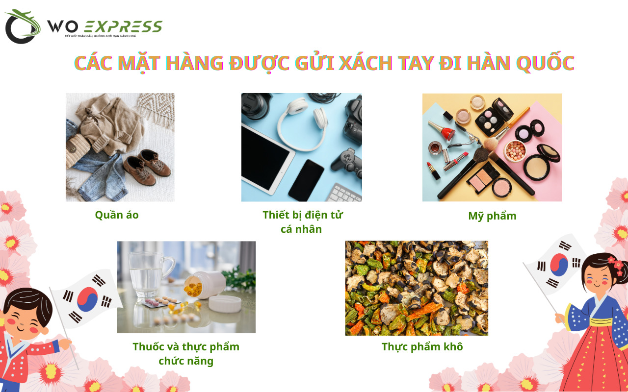Các mặt hàng được phép gửi xách tay đi Hàn Quốc