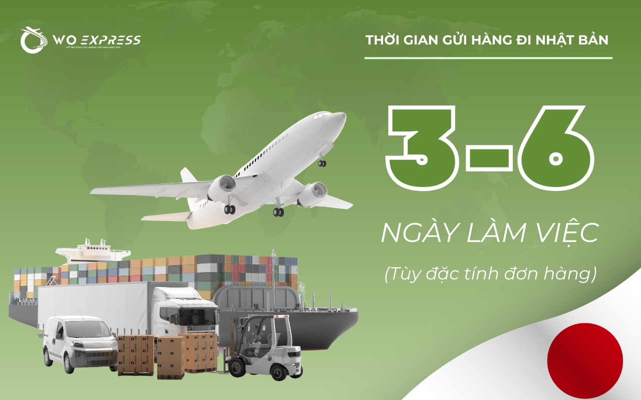 Thời gian gửi hàng đi Nhật Bản tại WO Express