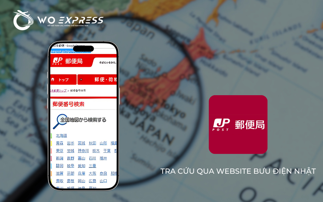 Tra cứu trên website bưu điện Nhật