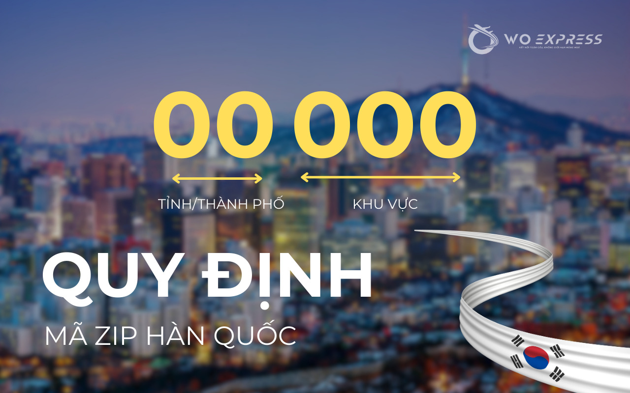 Mã ZIP Hàn Quốc được quy định gồm 5 chữ số