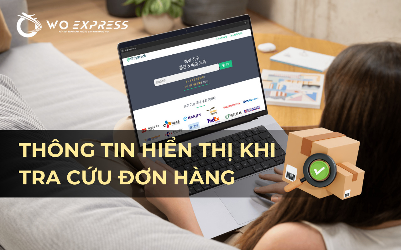 Thông tin hiển thị sau khi tra cứu đơn hàng