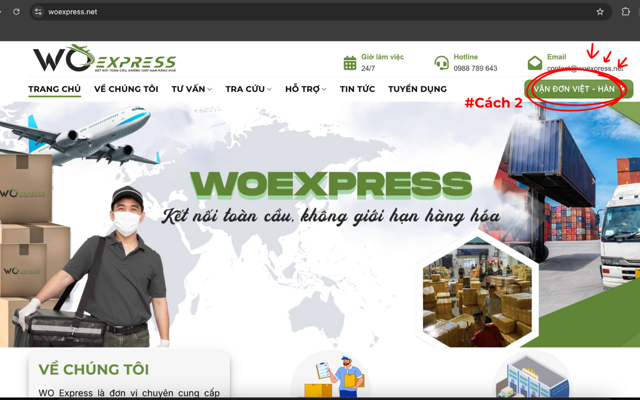 Tra cứu đơn hàng WoExpress 