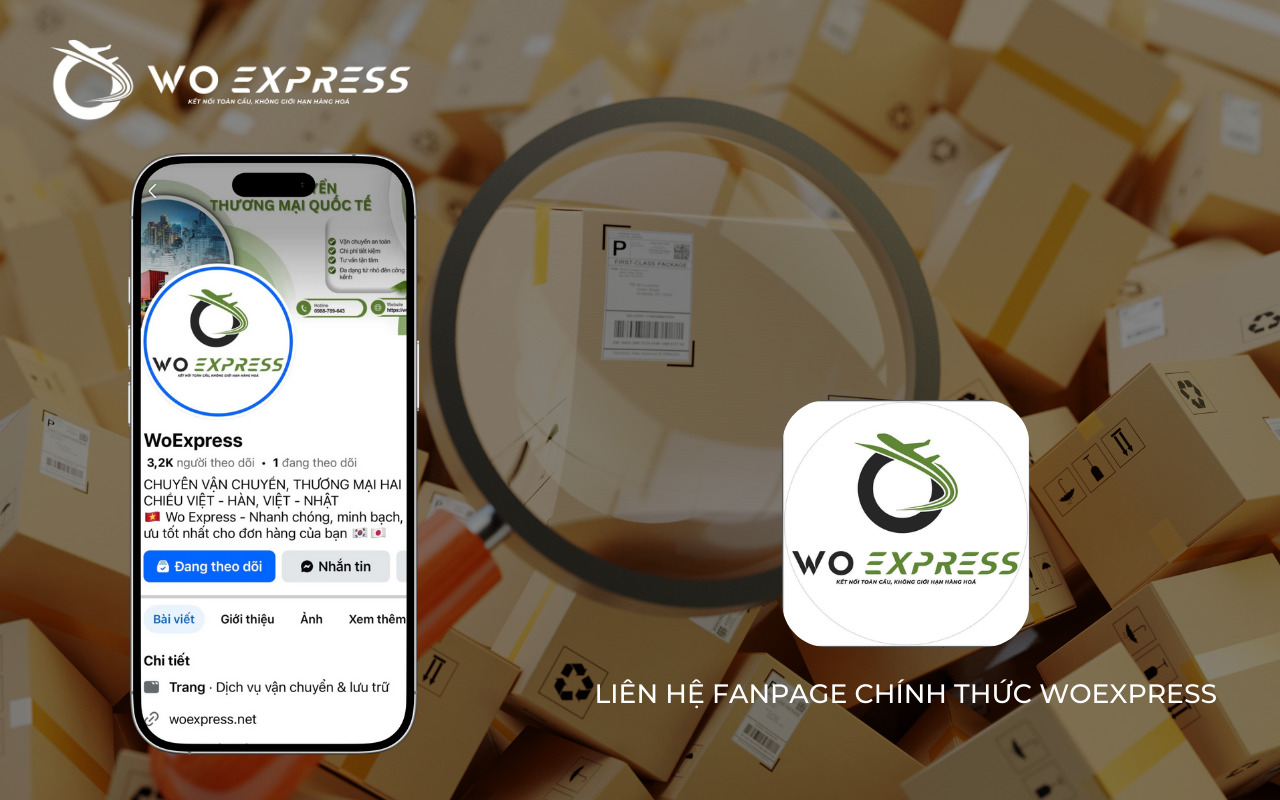 Tra cứu bằng cách liên hệ Fanpage WoExpress