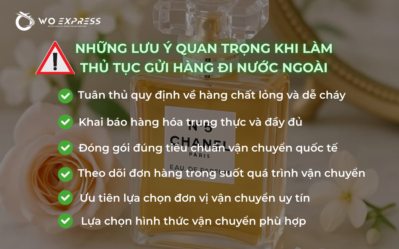 Những lưu ý khi gửi nước hoa về Việt Nam 