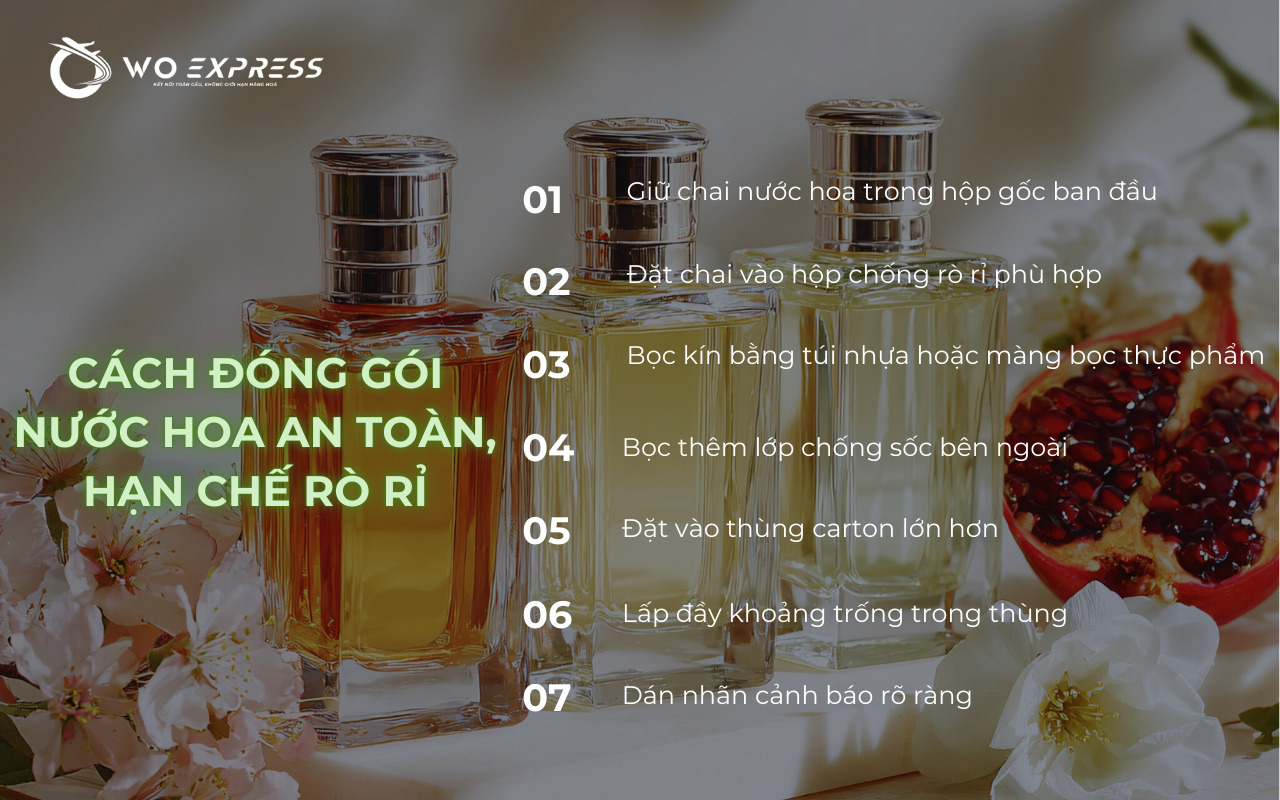 Cách đóng gói nước hoa an toàn và hạn chế rò rỉ 