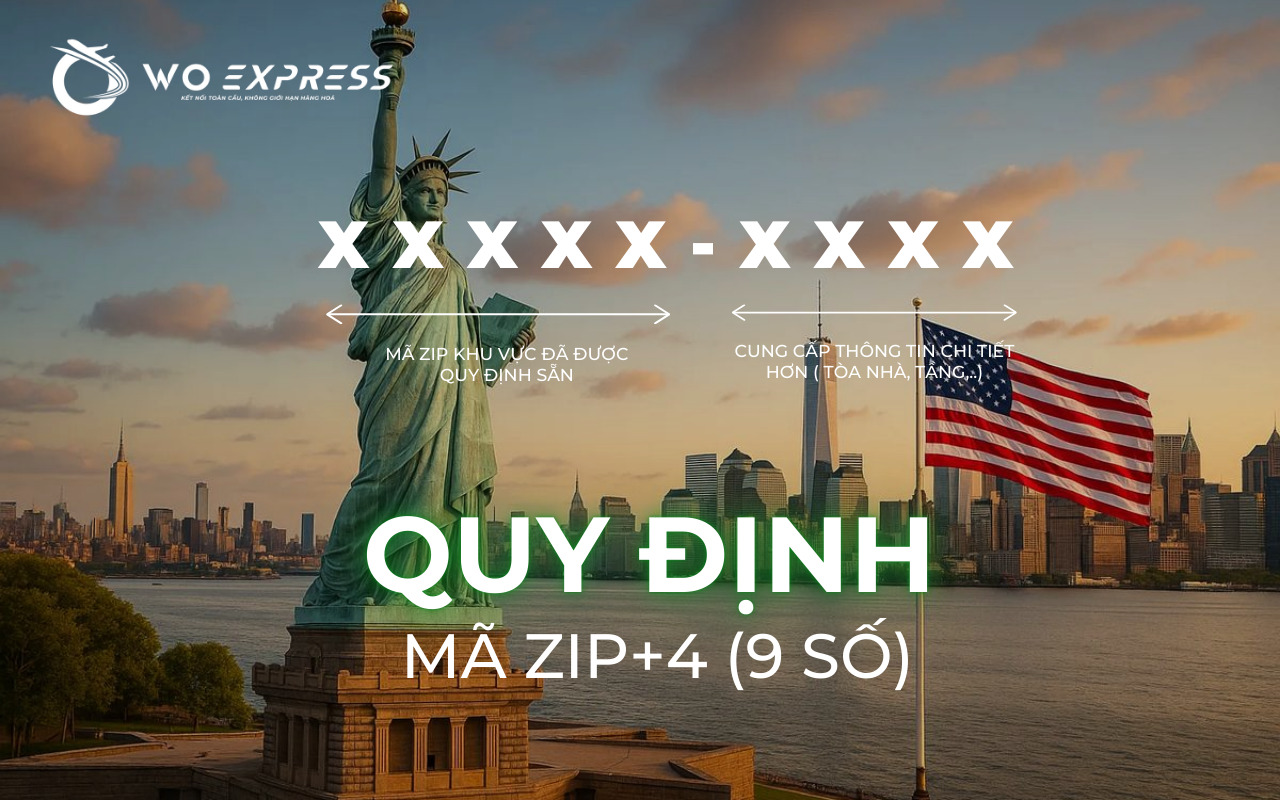 Quy định mã zip +4 (9 số) tại Hoa Kỳ 