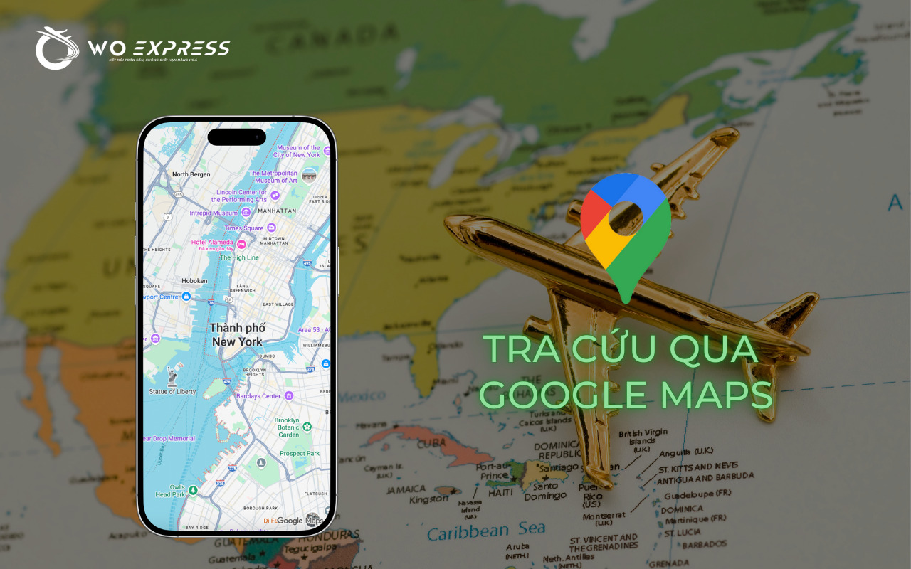 Tra cứu mã zip qua Google Maps