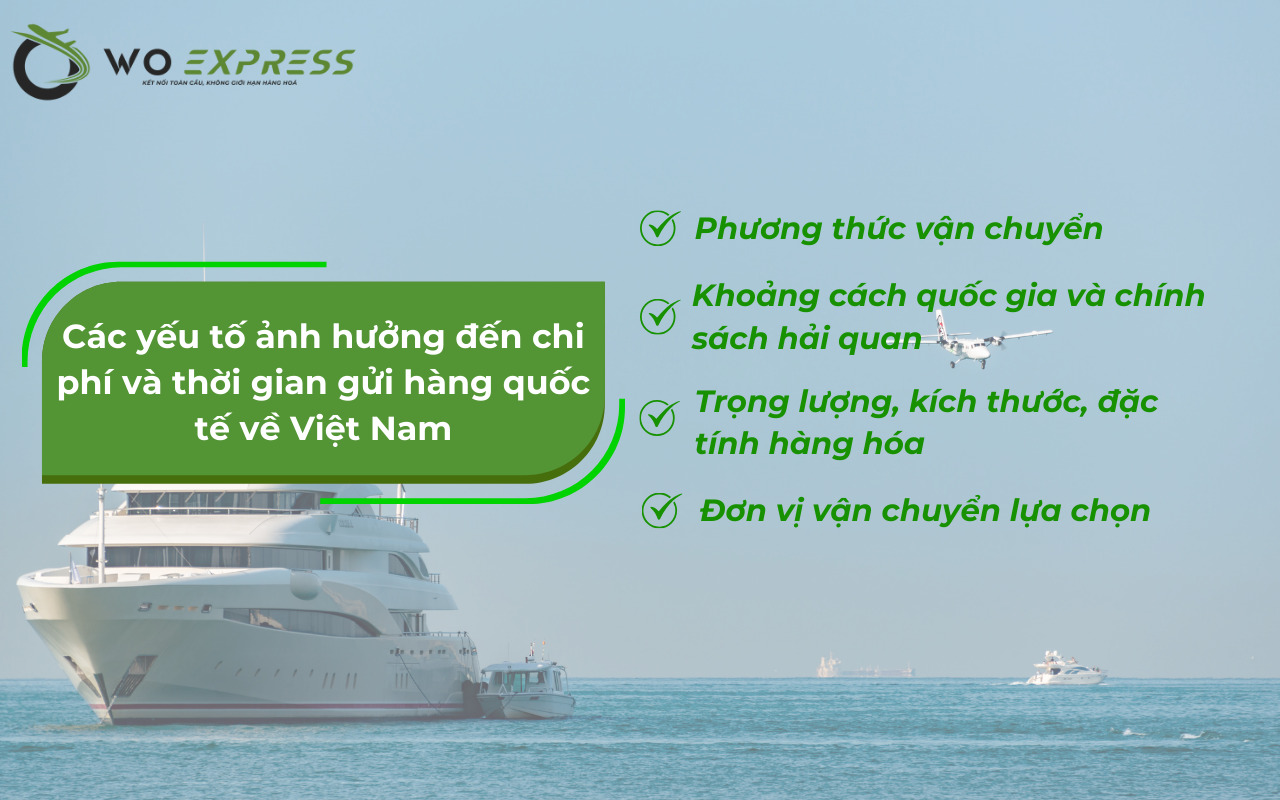 Thủ tục gửi hàng từ nước ngoài về Việt Nam đầy đủ nhất 9 Các yếu tố ảnh hưởng đến chi phí và thời gian gửi hàng từ nước ngoài về Việt Nam