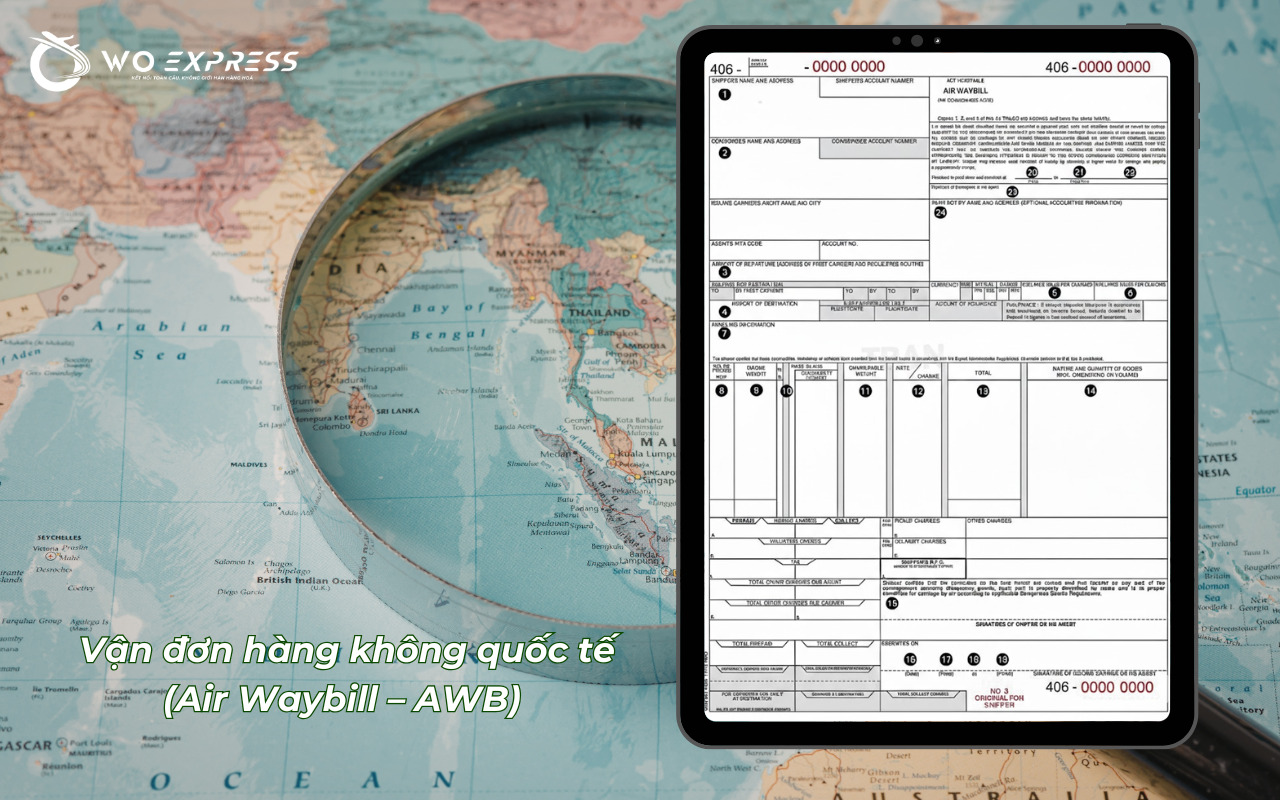 Thủ tục gửi hàng từ nước ngoài về Việt Nam đầy đủ nhất 3 Mẫu vận đơn hàng không quốc tế thể hiện thông tin người gửi, người nhận và hàng hóa