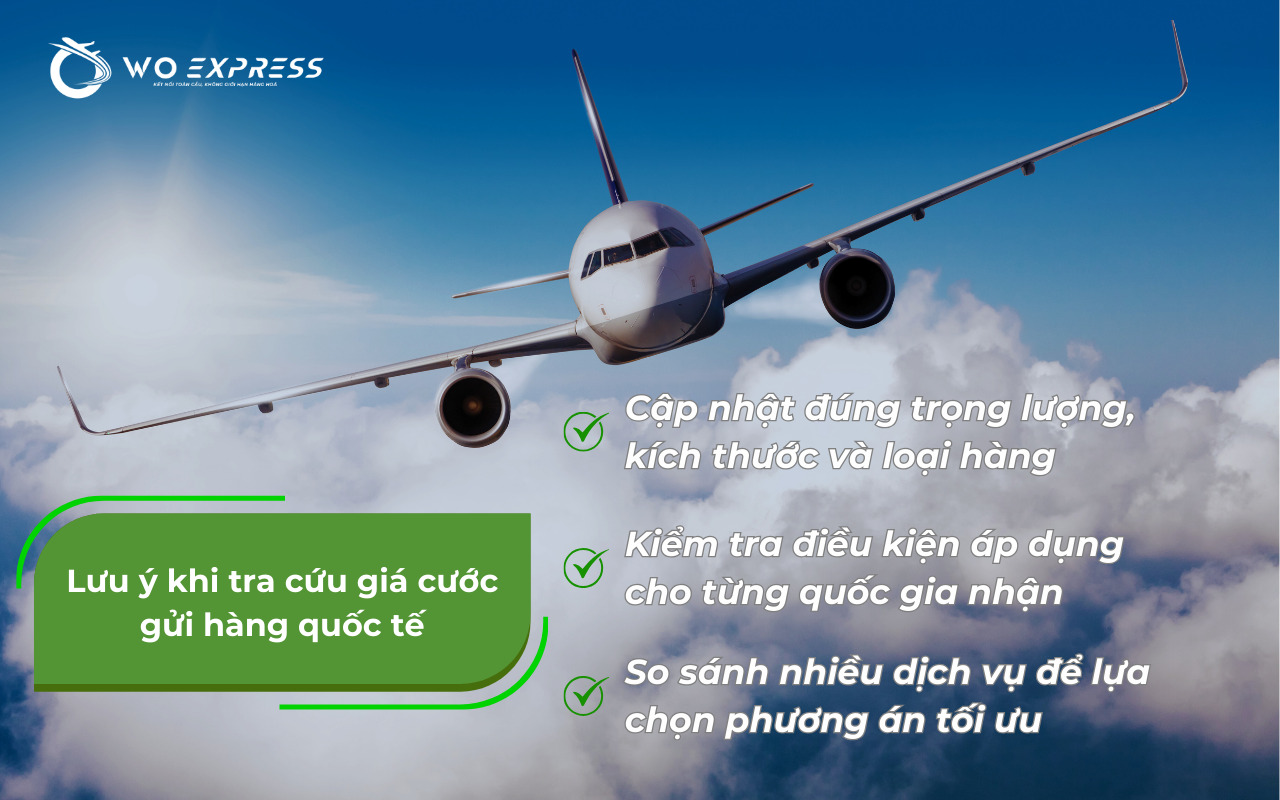Những lưu ý khi tra cứu giá cước gửi hàng quốc tế 