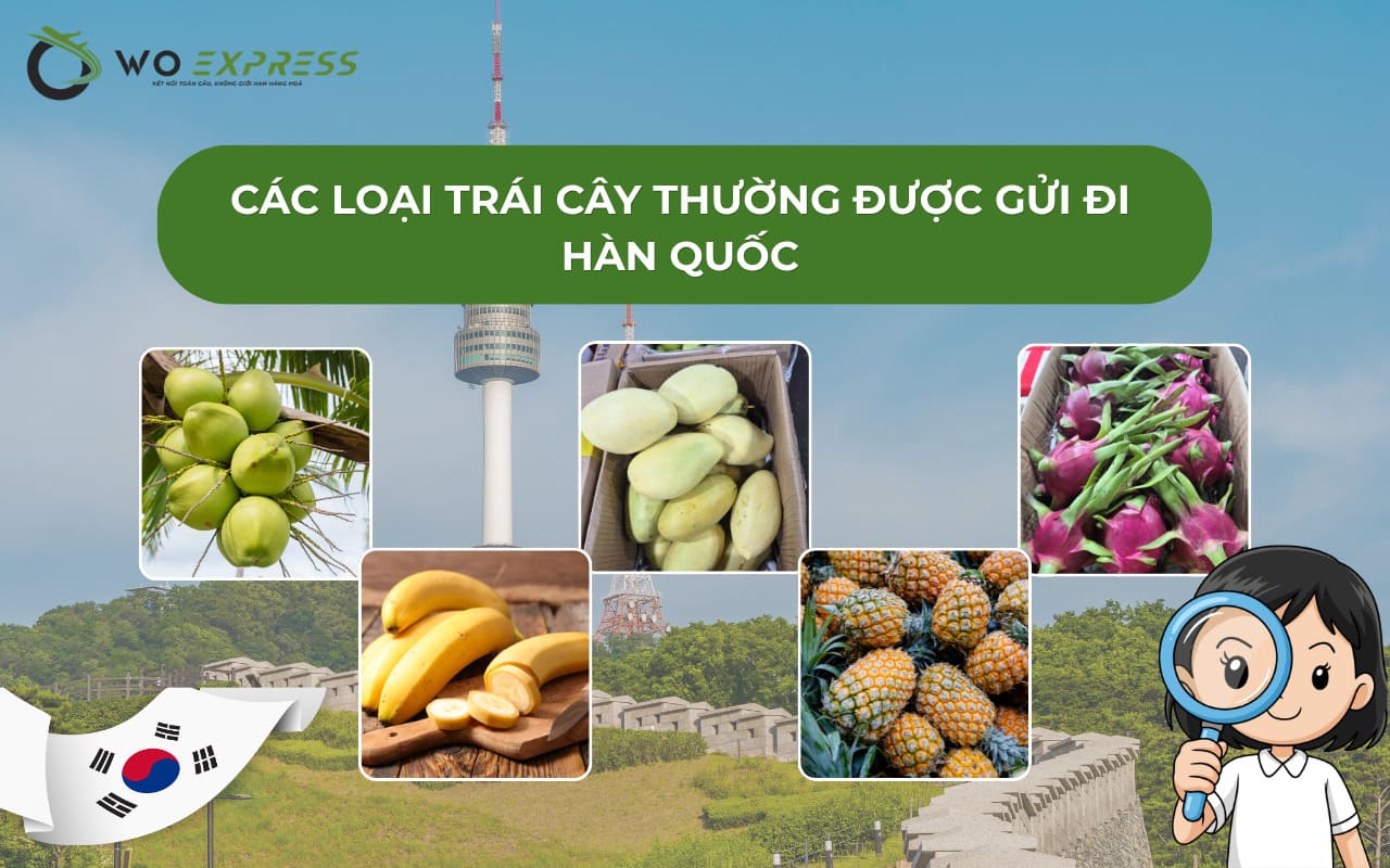 Gửi trái cây đi Hàn: Dịch vụ uy tín, giá rẻ tại WoExpress 2 Các loại nông sản Việt Nam thường được vận chuyển trái cây đi Hàn