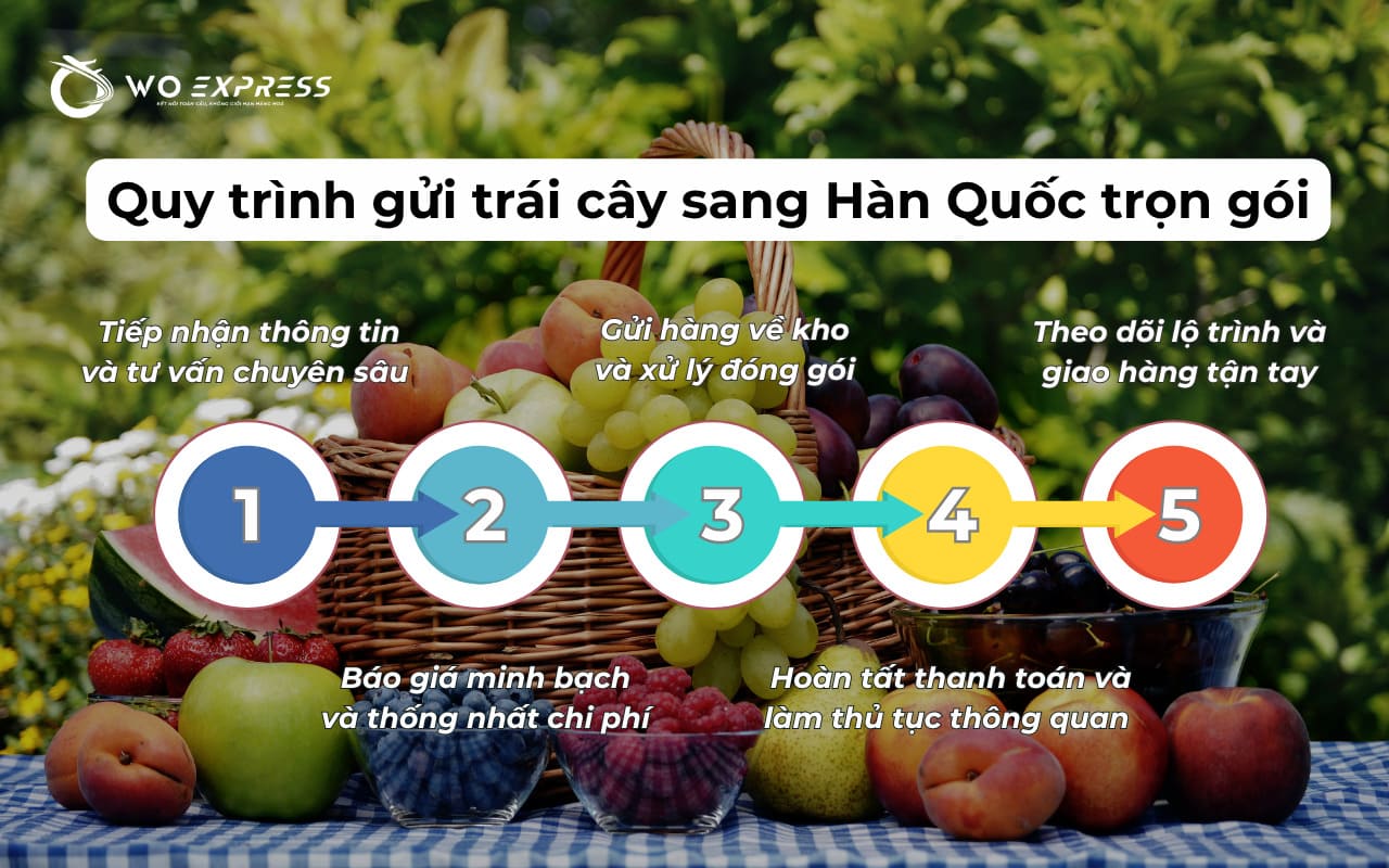 Gửi trái cây đi Hàn: Dịch vụ uy tín, giá rẻ tại WoExpress 5 Quy trình gửi trái cây đi Hàn tại WoExpress