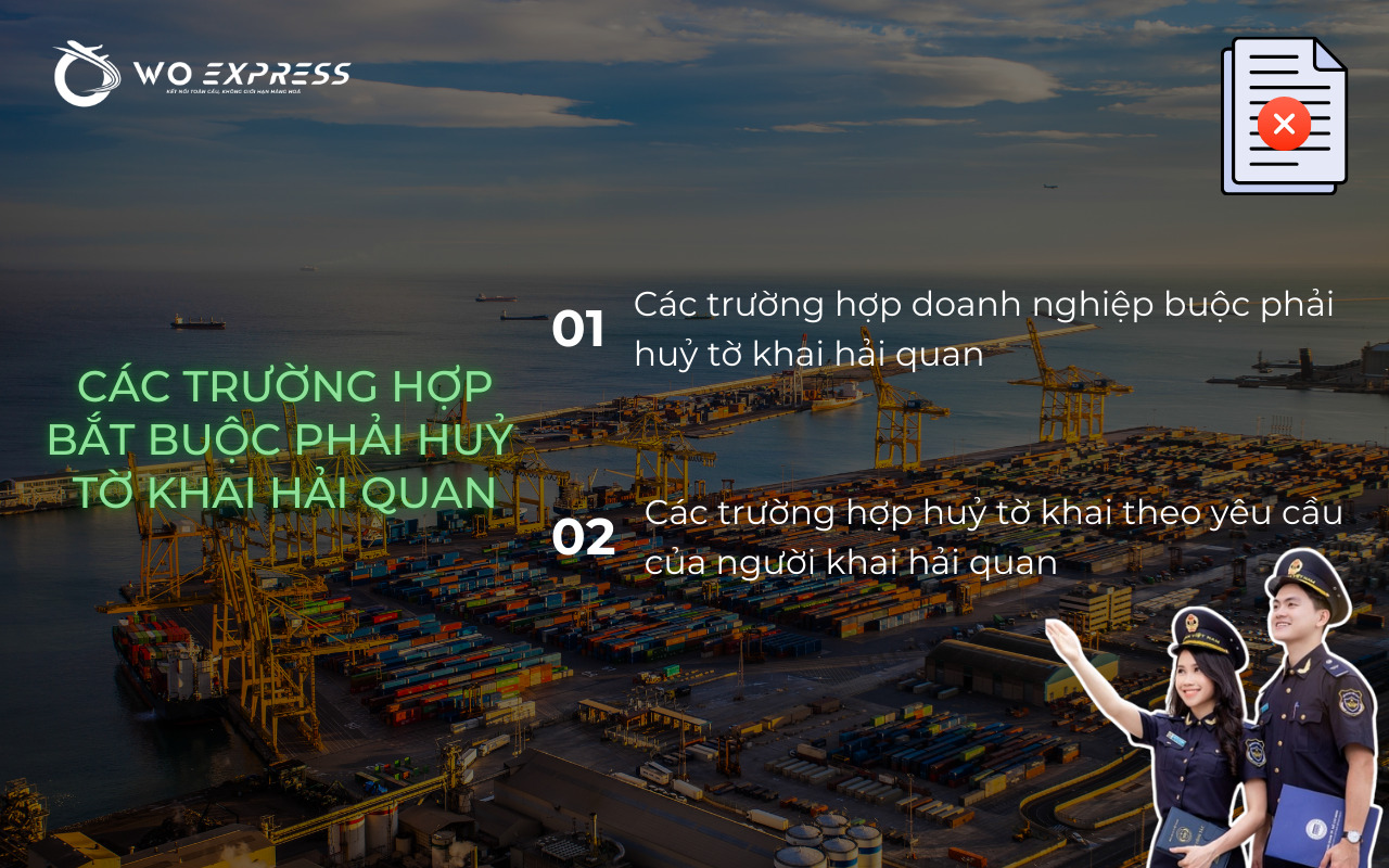 Huỷ tờ khai hải quan: Thủ tục và cách thực hiện nhanh nhất 3 Các trường hợp bắt buộc phải huỷ tờ khai hải quan