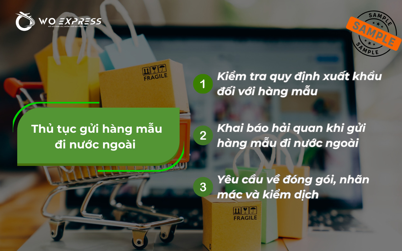 Thủ tục gửi hàng mẫu đi nước ngoài  