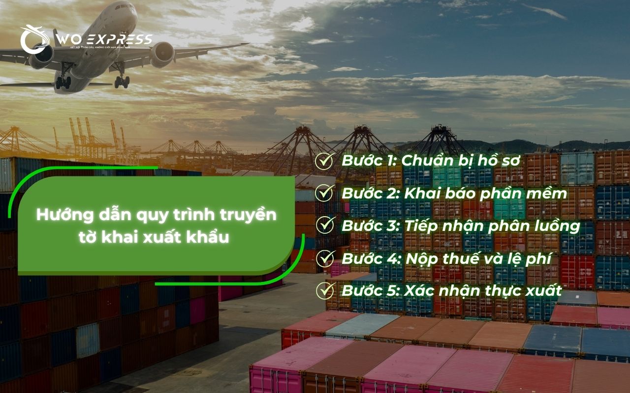  Tờ khai xuất khẩu và quy trình 5 bước truyền tờ khai