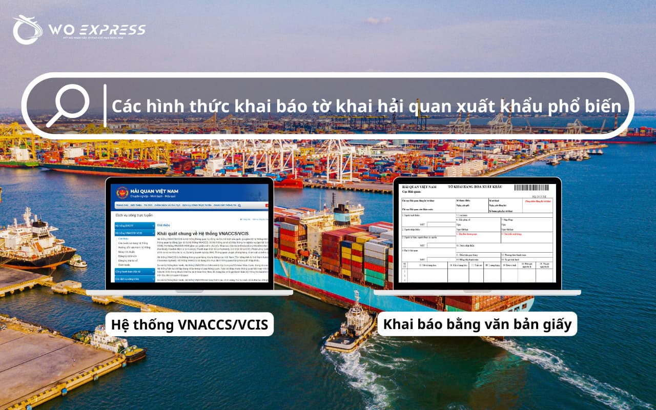 Giao diện phần mềm truyền tờ khai hải quan xuất khẩu qua hệ thống VNACCS/VCIS