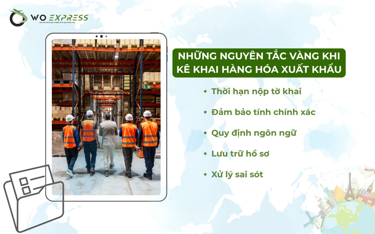 Những nguyên tắc vàng và lưu ý quan trọng khi lập tờ khai hải quan xuất khẩu