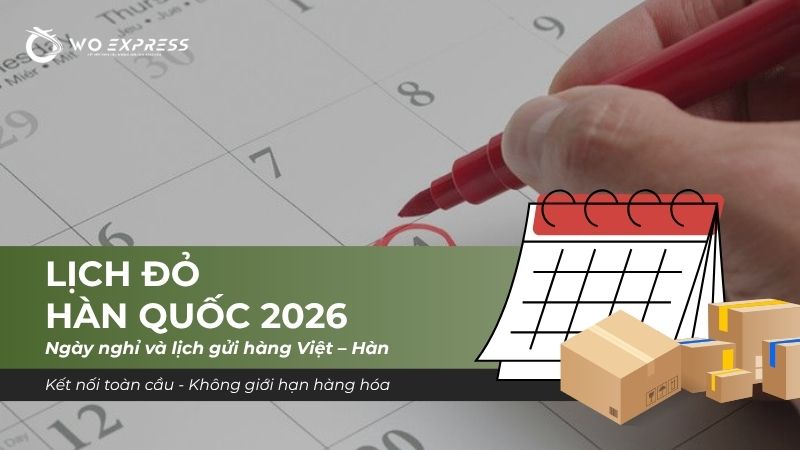 Lịch đỏ Hàn Quốc 2026: Ngày nghỉ và lịch gửi hàng Việt – Hàn